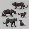 Pvc Solid Wildlife Park Black Panther Child Simulation Animal Model Ornament Static Doll