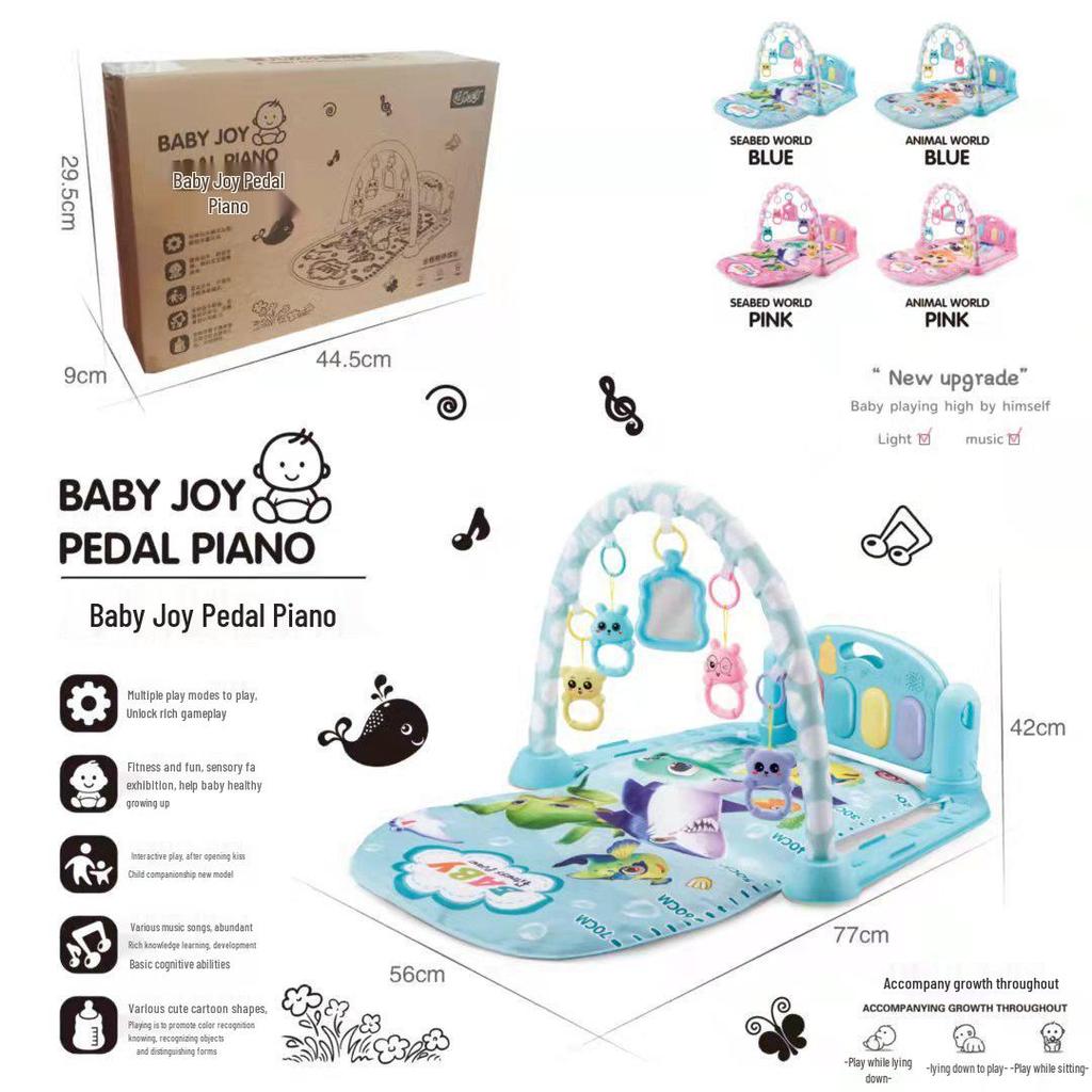 Baby Pedal Piano Gym: Early Education Crawling Mat for Newborns