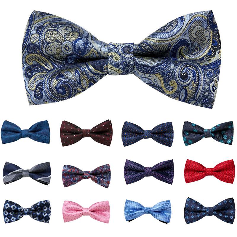 Men's Wedding Party Jacquard Bow Tie - Groom & Best Man Formal Wear Accessory