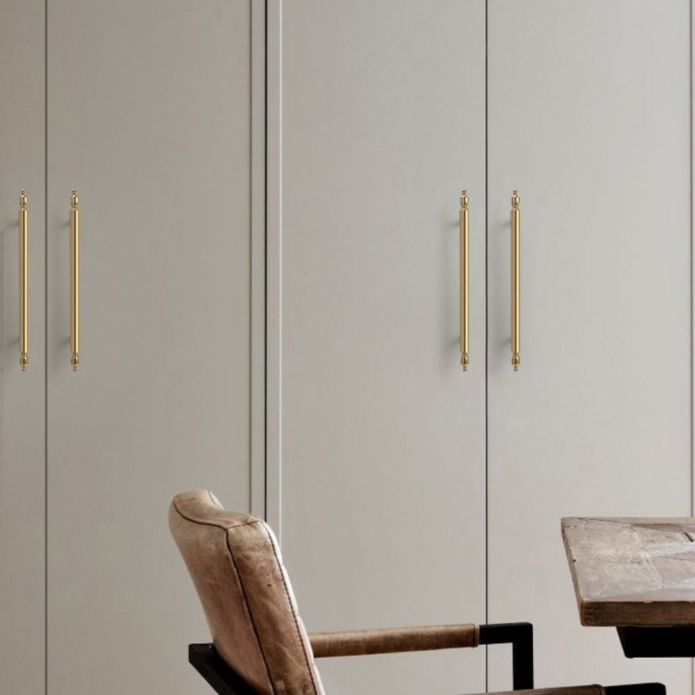 Beautiful Brass Cabinet Handle Light Luxury Long Handle New Drawer Pulls Shoe Cabinet