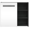 LED Lighted Mirror Cabinet Black 60 X 13 X 52 Cm