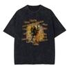 Italian Brainrot Bombardiro Crocodilo Vintage Washed Tshirts Crocodile Plane Bomber Funny Meme Tshirt Man Fashion Streetwear