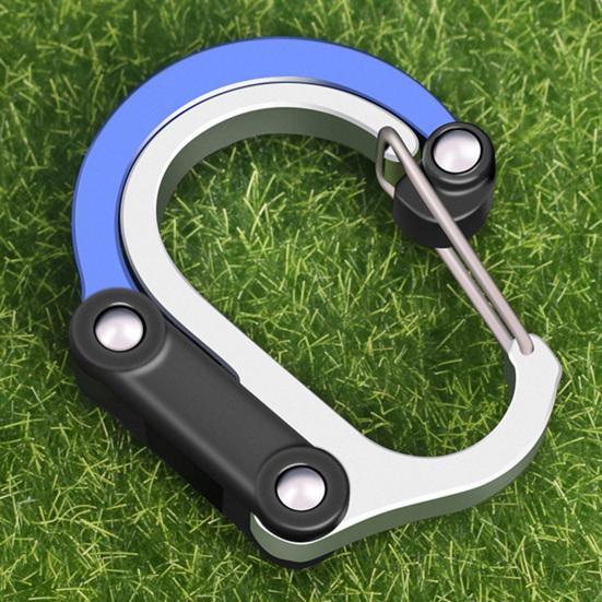Multifunctional Carabiner Hanging Buckle Strong Load-bearing Aluminum Alloy Versatile Rotating D-type Carabiner Clip