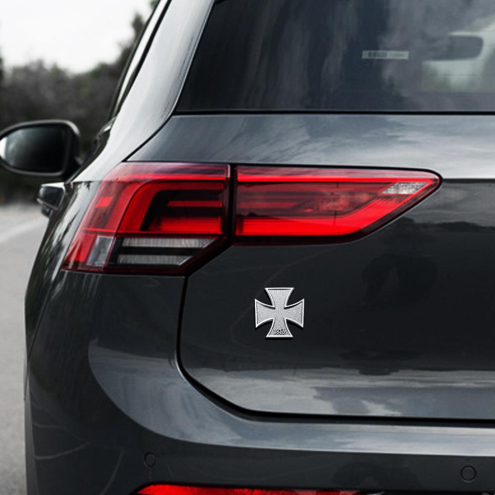 Car Styling 1813 Cross Badge Decoration Metal Sticker for Chevrolet Lada Cadillac Renault Toyota Suzuki Nissan Volvo Ford Jaguar R4