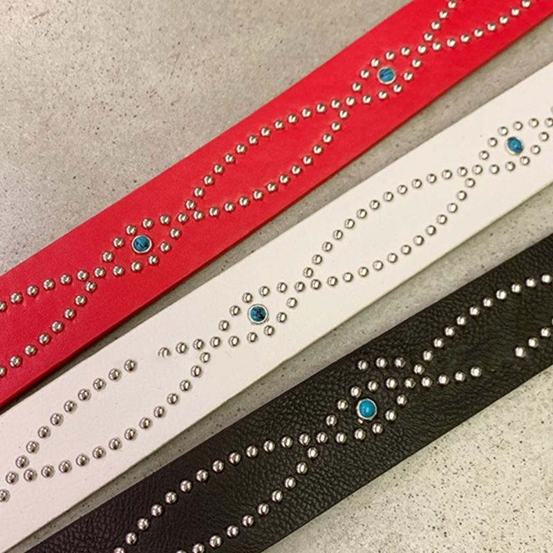 Punk Style Studded Belt Premium PU Leather Adjustable Fashion Accessory For Men And Women