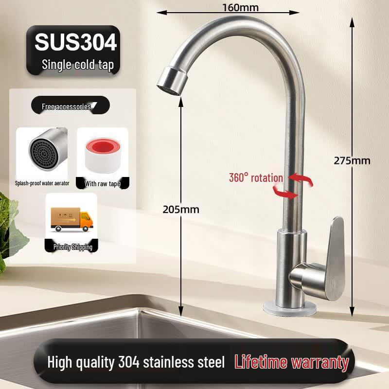 Yi Ceng Stainless Steel Kitchen Faucet