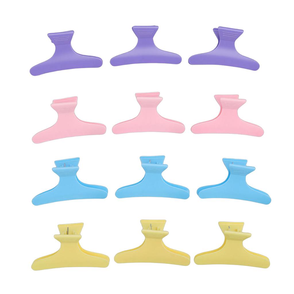 Hair Clips for Styling Sectioning Cutting Coloring Hair Claw Clips Clamps with Fixed Teeth 3.2 Inch 24 Pieces