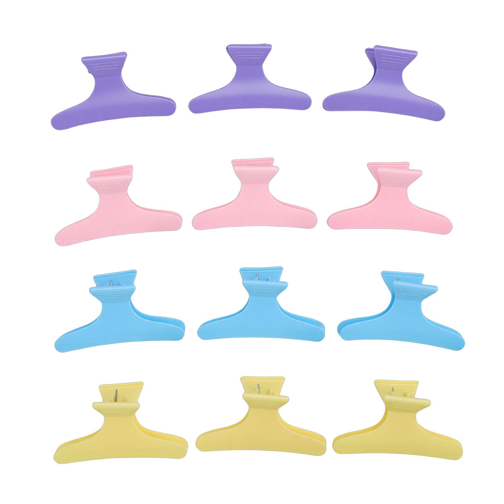 

Hair Clips for Styling Sectioning Cutting Coloring Hair Claw Clips Clamps with Fixed Teeth 3.2 Inch 24 Pieces