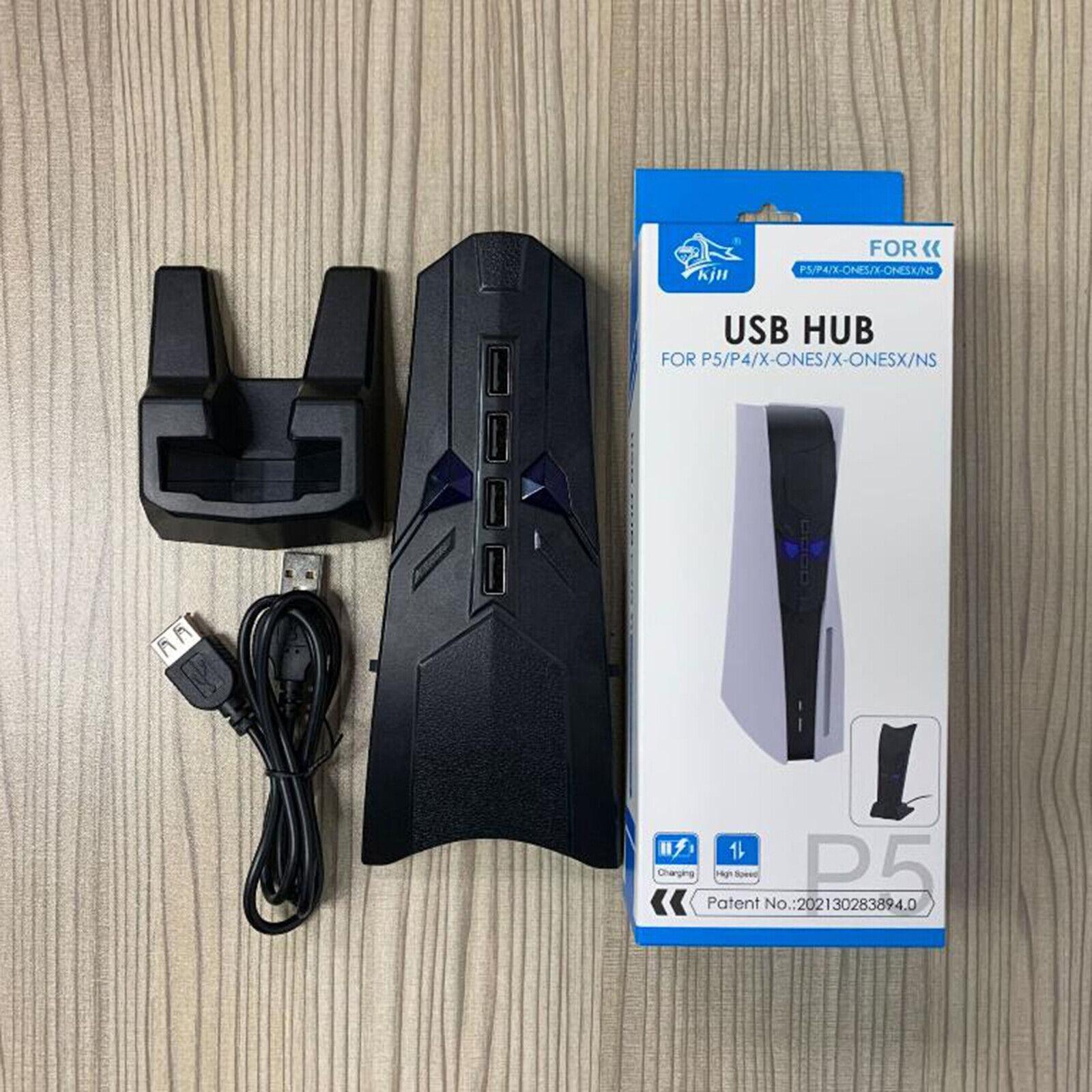 

4-портовый USB-концентратор-разветвитель для PlayStation 5 4 PS5 PS4 Xbox Series X Nintendo Switch 21.2*7.9*4.3cm чёрный