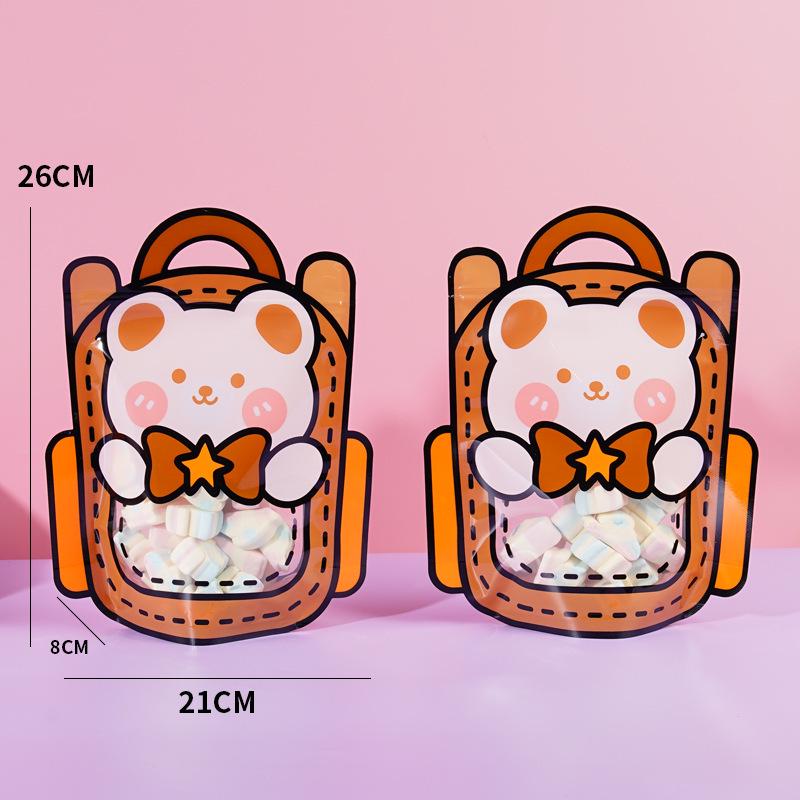 Custom Cartoon Candy & Snack Packaging Bags: Special-Shaped, Self-Sealing, Gift & School Bags