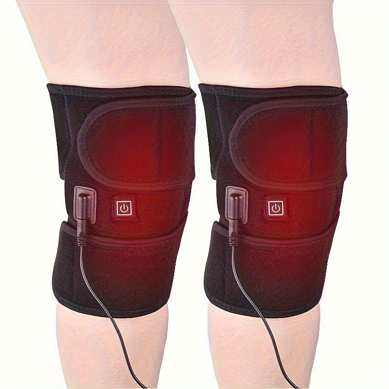Multifunctional Electric Heated Knee Pads with 3 Heat Levels USB Rechargeable Thermal Knee Brace Arthritis Pain Relief Leg Warmer for Home Office Use