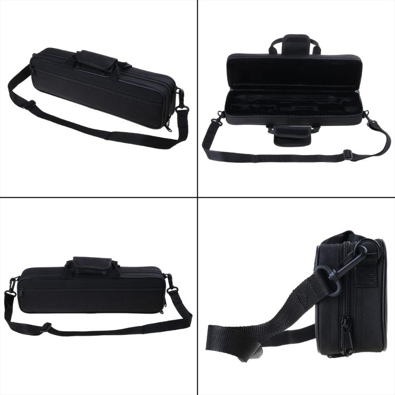 Soft Lining Flute Bag Portable 16 Hole Flute Carrying Bag Nylon Padded Flute Case Musical Instrument Accessories