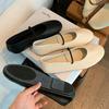 Soft round head, light mouth, thin word with flat bottom Mary Jane shoes, leather single shoes, loafers, small leather shoes, low heel.