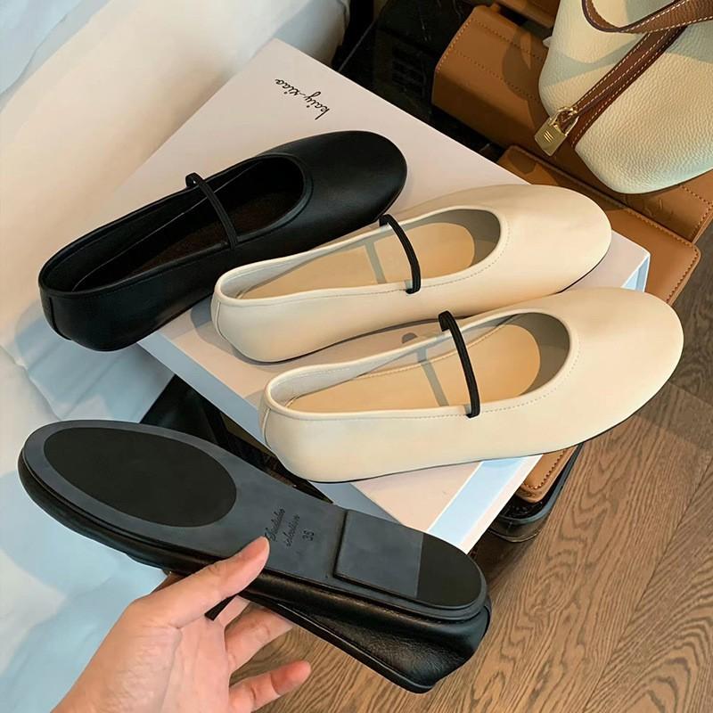 Soft round head, light mouth, thin word with flat bottom Mary Jane shoes, leather single shoes, loafers, small leather shoes, low heel.