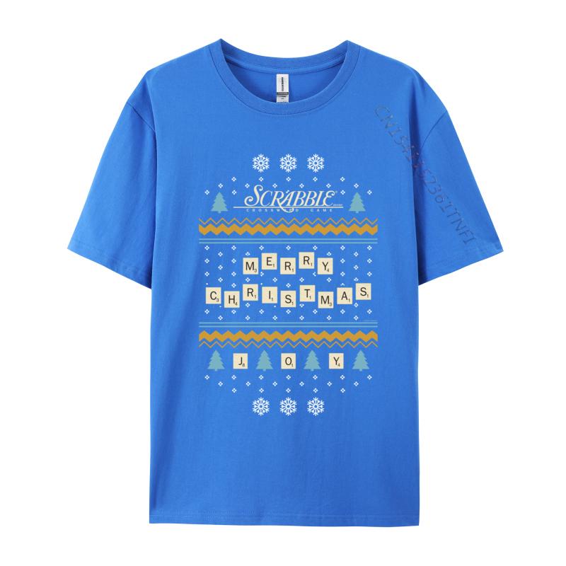 Christmas Letter Pieces Ugly Sweater T-Shirts Snow Scene Print Tops Tees Fashion Cotton Tees Custom New Tops & Tees