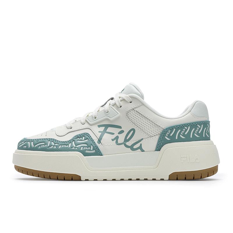Fila Campus Retro Series Fashion Durable Low-Top Skate Shoes Women Sneaker White Green F12W522208FVB