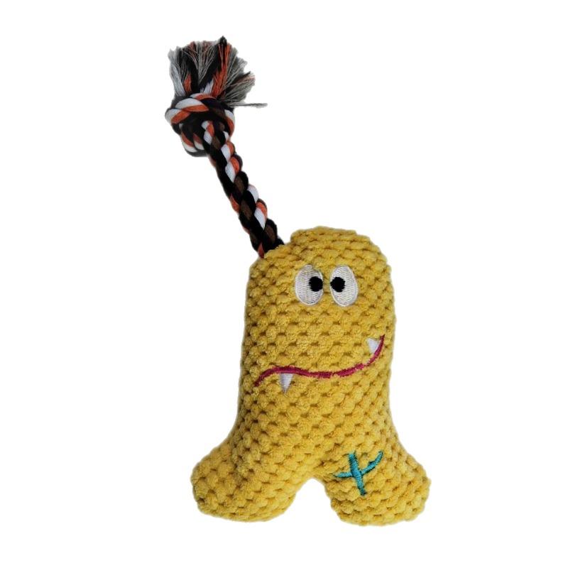 

Creative Skinning Corn-shaped Dog Toy Plush Pet Product Chewable Dog Toy Sea monster жёлтый