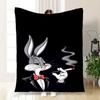 "Looney Tunes Bugs Bunny Smoking Phone Wallpaper"Blanket Flannel Throw Blanket for Sofa, Bed, Travel, Camping, Office