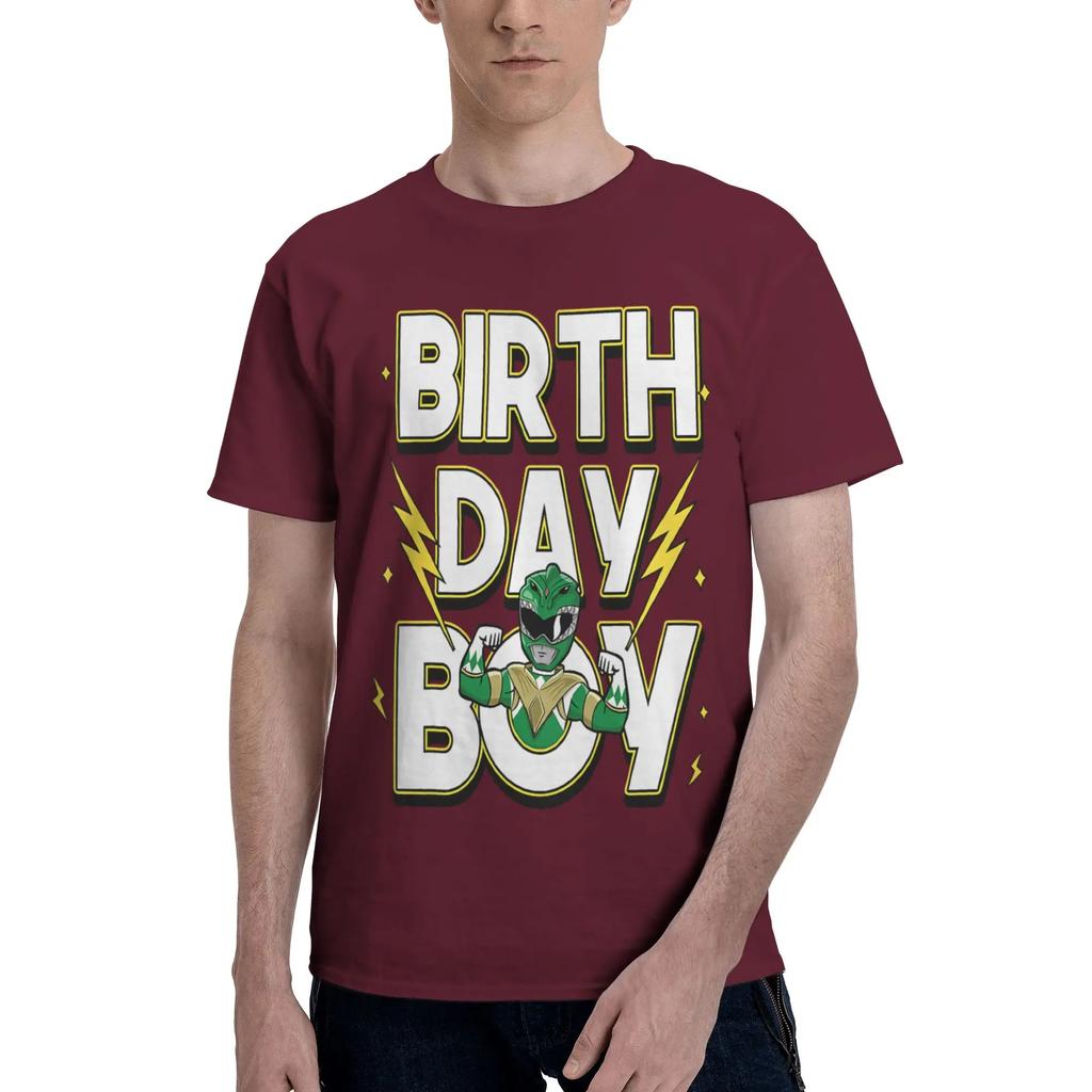 Power Rangers Birthday Boy Green Ranger Logo Youth Unisex Tshirt Clothes Hipster Tees Short Sleeve Fugees 100 Cotton