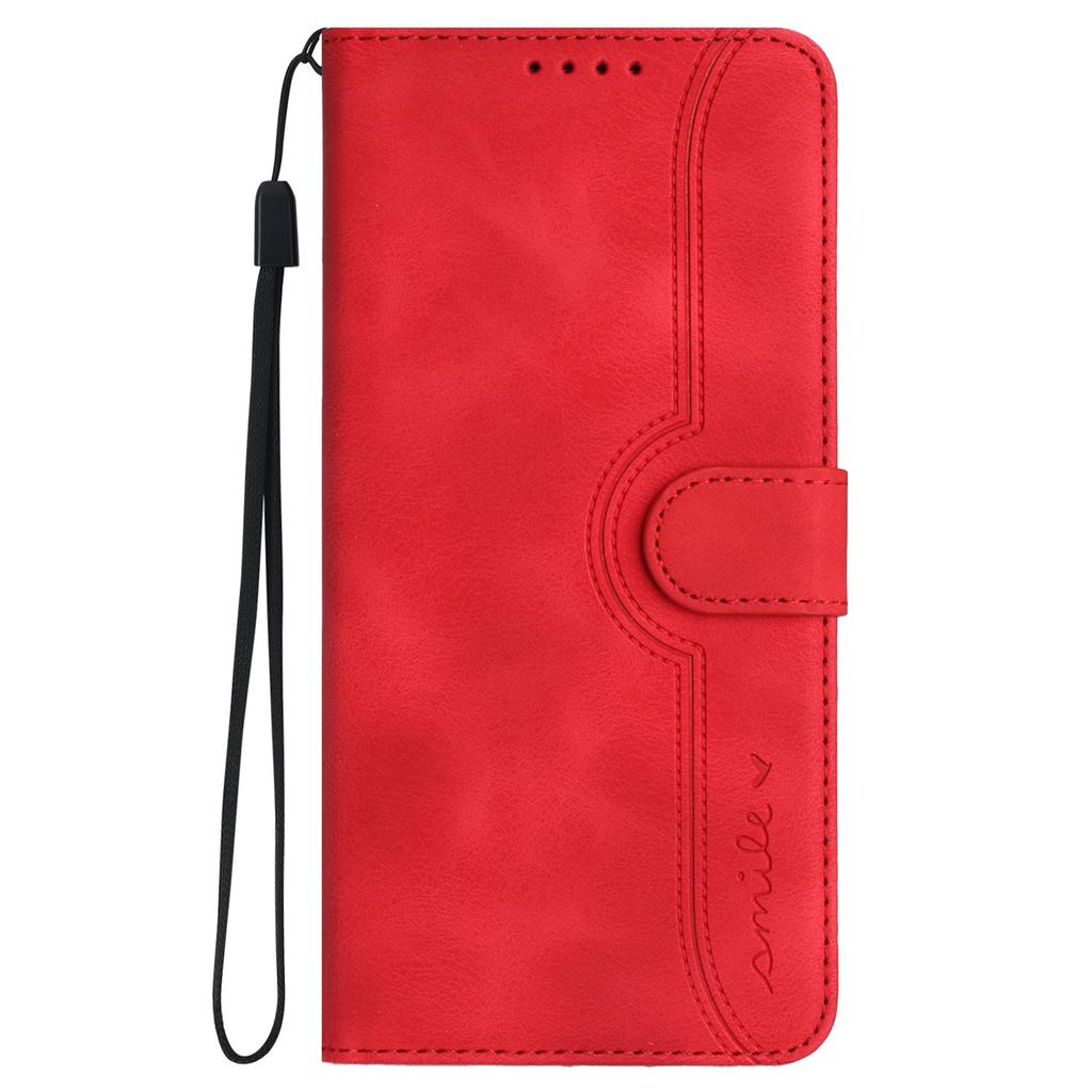 YX0030 For Realme C67 4G Wallet Case PU Leather Phone Cover Smile Imprinted