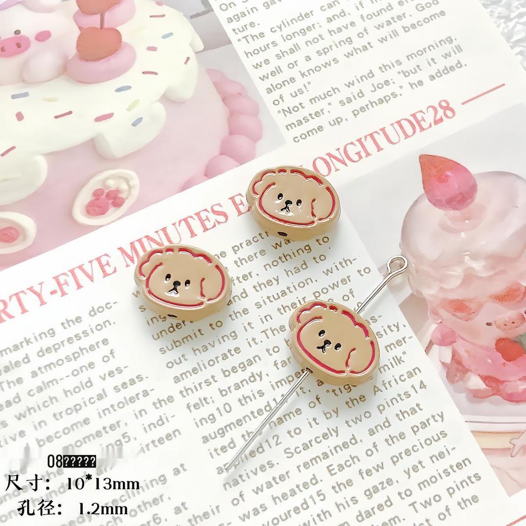 INS Dopamine Rabbit Puppy Alloy Beads for DIY Jewelry & Accessories