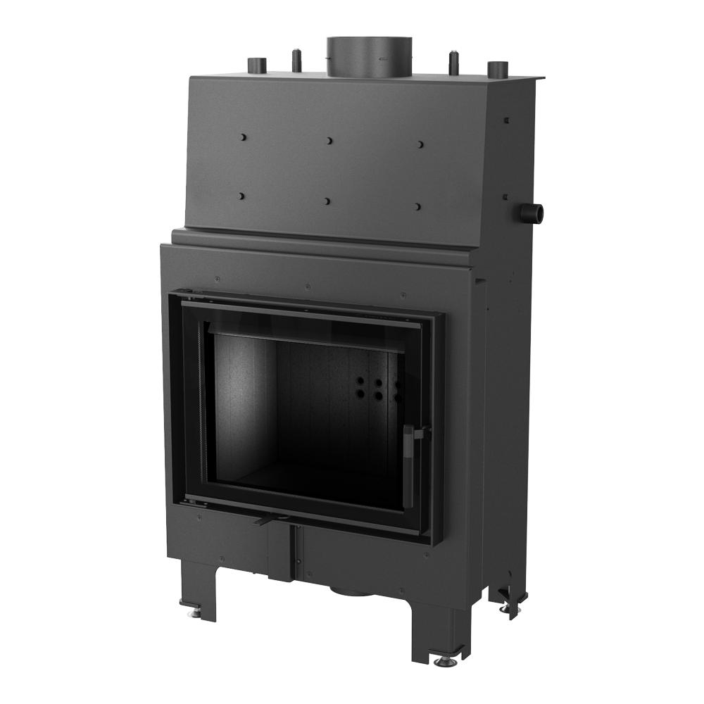 Water Heating Fireplace KRATKI MBM 12 kW Ø 180 Black Thermotec Lining