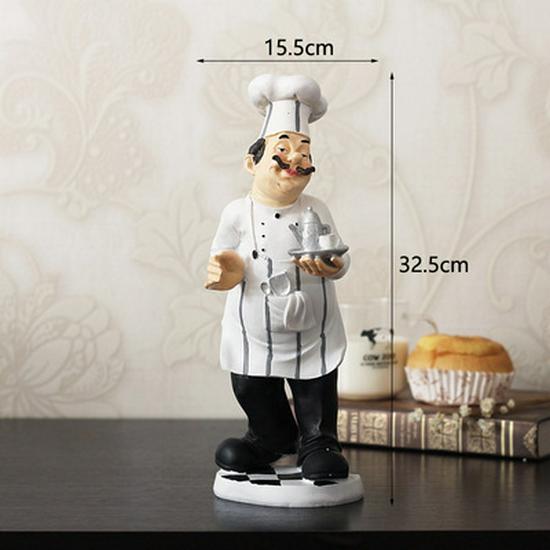 American Chef Doll Soft Figurine - Dessert & Pastry Shop Display Model