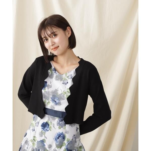 JILL by JILL STUART Women's Scalloped Edge Bolero Cardigan In Mauve