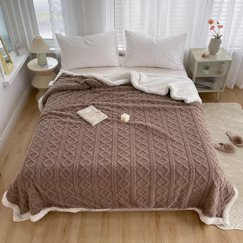 

Фланелевое шерстяное одеяло для дивана, теплое, дышащее, для офиса, дома, путешествий, супермягкое, пушистое, легкое, флисовое 70x100cm 1pcs