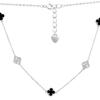 Silver Necklace with Natural Onyx, Item Weight 5.15 G (60002140)