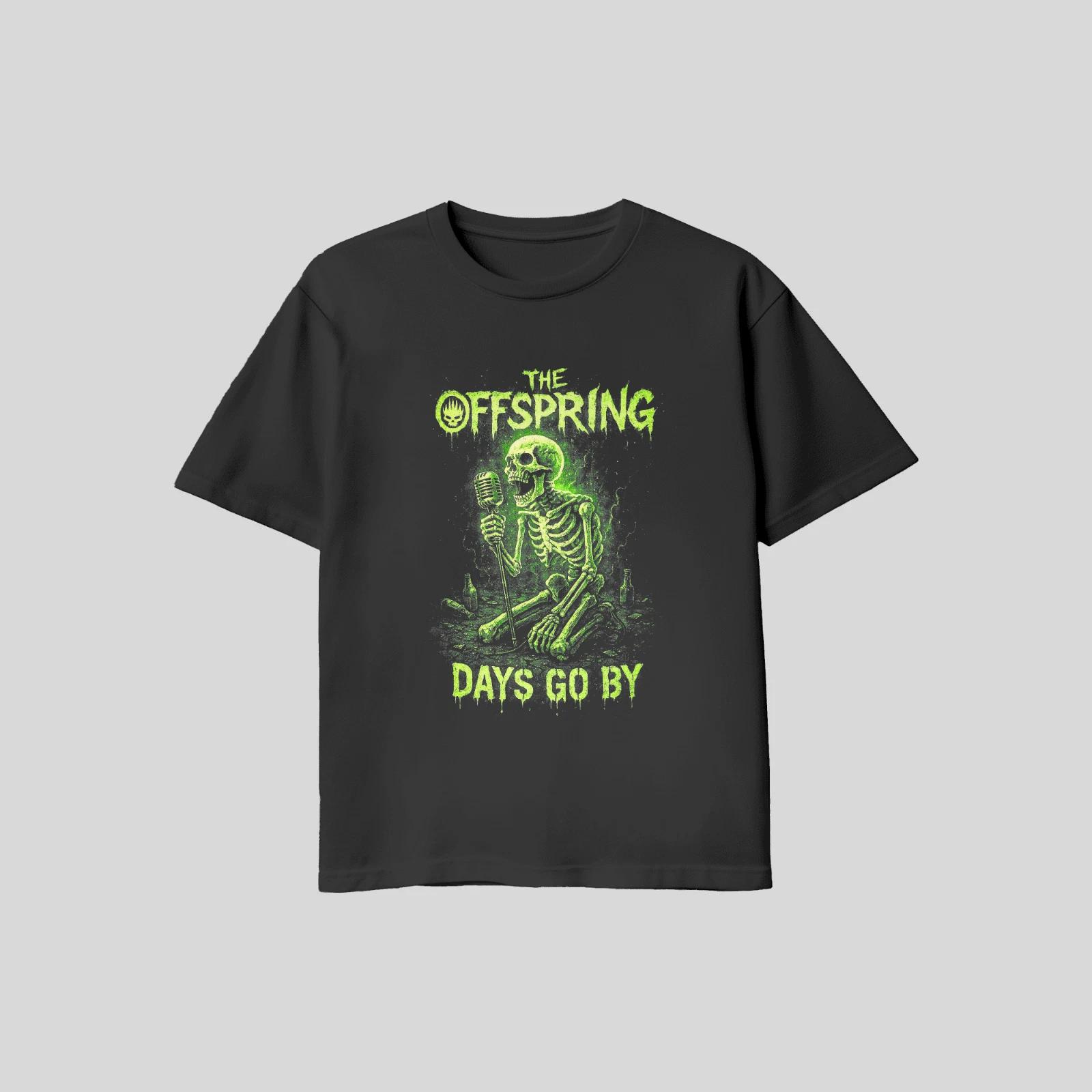 Unisex Adult Casual Graphic The Offspring Days Go By Skeleton T Shi... XXXL