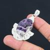 Friendship Day Sale Chevron Amethyst Gemstone Pendant Jewelry Sterling Silver