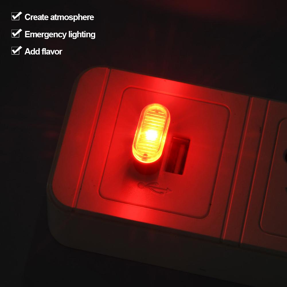 1ks Car Mini USB LED Atmosférická světla Interiér auta Neonová dekorativní lampa Nouzové osvětlení Univerzální PC přenosný Plug and Play