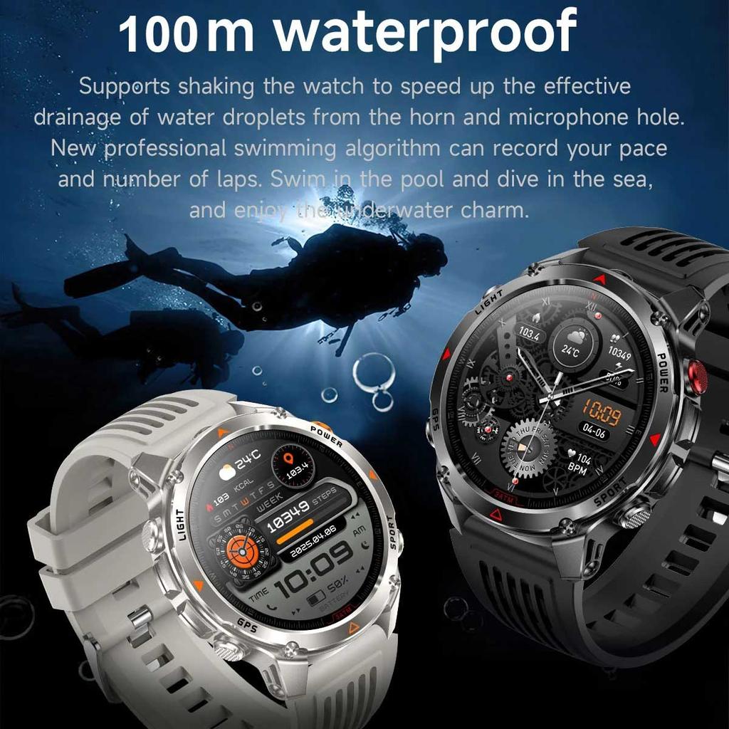 2026 New GPS Map Navigation Smart Watch Men Women Amoled Screen 3ATM Waterproof Sport SmartWatch Compass NFC BT Call Watches Men