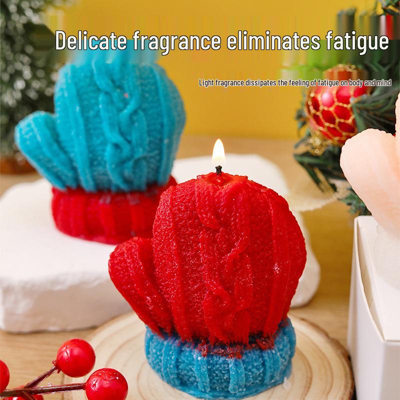 Christmas Scented Candle - Cute Ornament Gift for a Festive Atmosphere & Holiday Healing