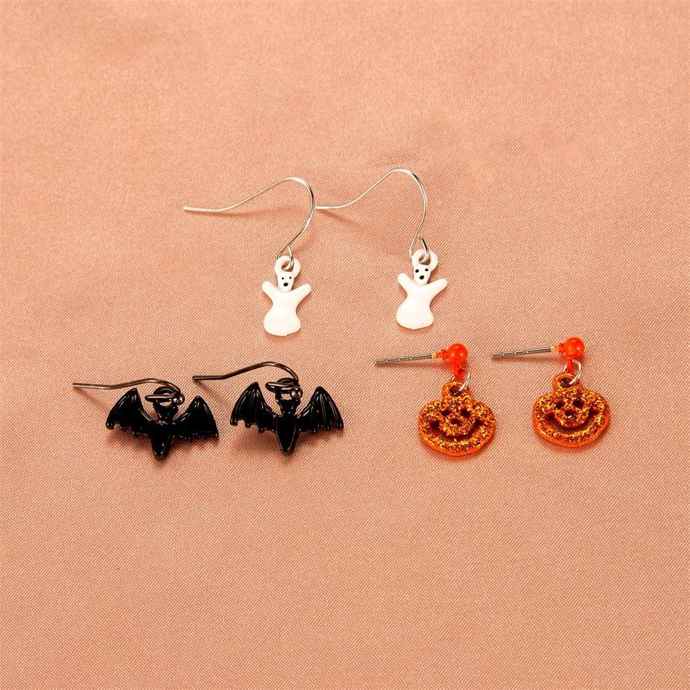 Unique Halloween Earrings: Creative Skull, Pumpkin, Bat, Fun Studs
