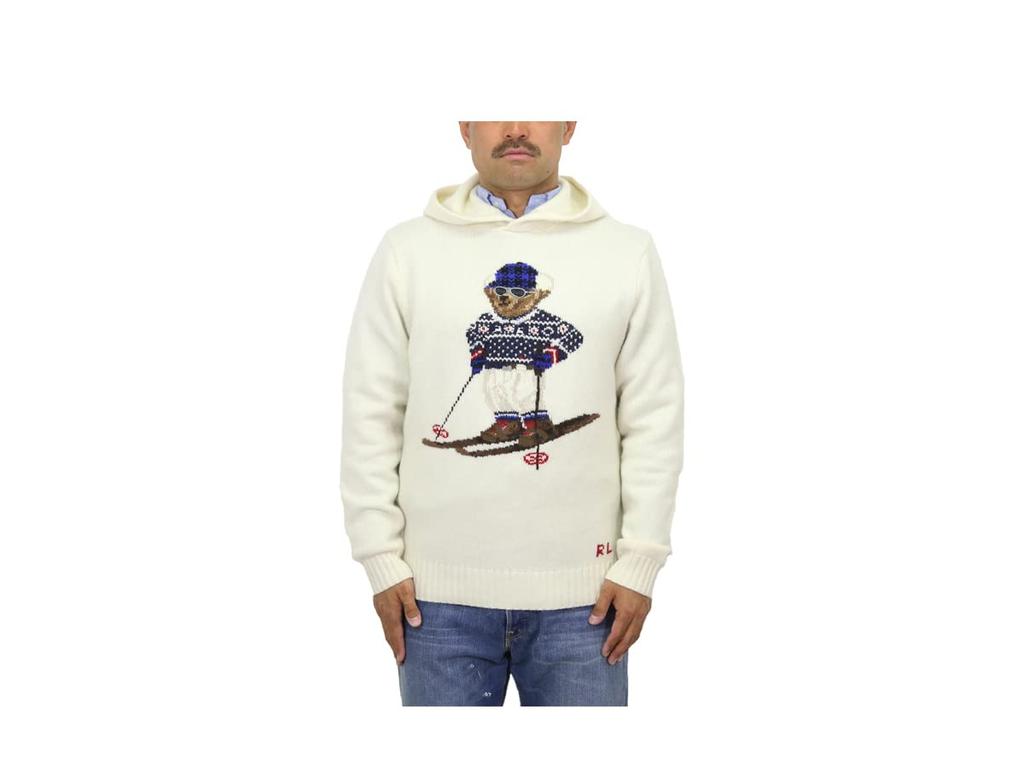 POLO RALPH LAUREN Polo Bear Hooded Size Men's Wool/Alpaca Sweater, 0102997-XL-CHICCREAM [Used]