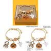 Halloween Pumpkin Charm Bracelet With Micro Inlay Zirconia For Unisex Costume Accessory