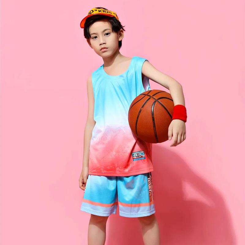 Children's and Students' Basketball Uniforms Printed Number Team Training Uniforms Sports Suits Summer Breathable Men's and Women's Table Tennis 