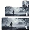 Game Mouse Pad Japanese Samurai Devil Mousepad Black Gamer Desk Mats Esports Mouse Pad Carpet Gaming Accessories Table Mat
