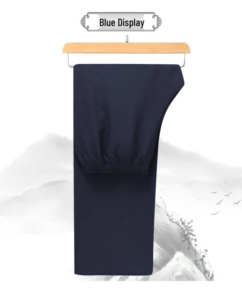 Herren Sommer Eis Seide Strickjacke & Hemd Set - Kurzärmelig, Zweiteilig mit mehreren Taschen für Mittelalte & Ältere.