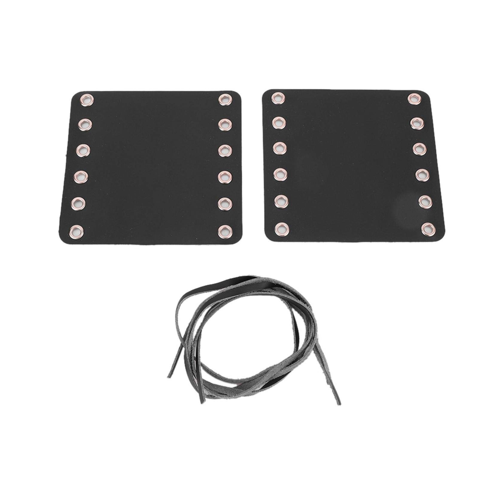 

2 x Leather Pieces, Qiilu 2PCS Motorcycle Leather Handlebar Hand Grip Cover Motorcycle Repair Accessories (Black) default чёрный