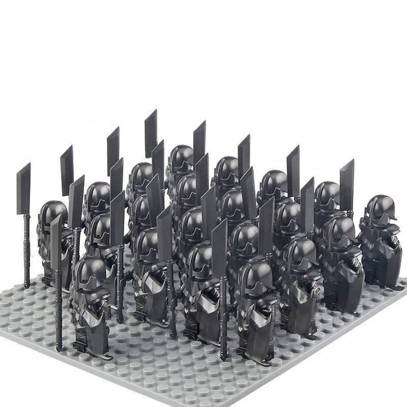 Ancient Rome Dwarf Warrior Elves Knight Rohan Eomer Haldir Urukhai Strong Orc Knight Spartacus Figures Building Block Kids Toy