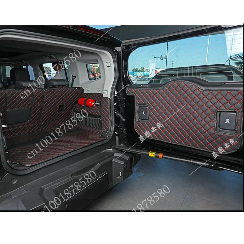 For Jetour T2 Traveler 2023 2024 Trunk Mats Leather Durable Cargo Liner Boot Carpets Interior Luggage Full Cover Car Accessories
