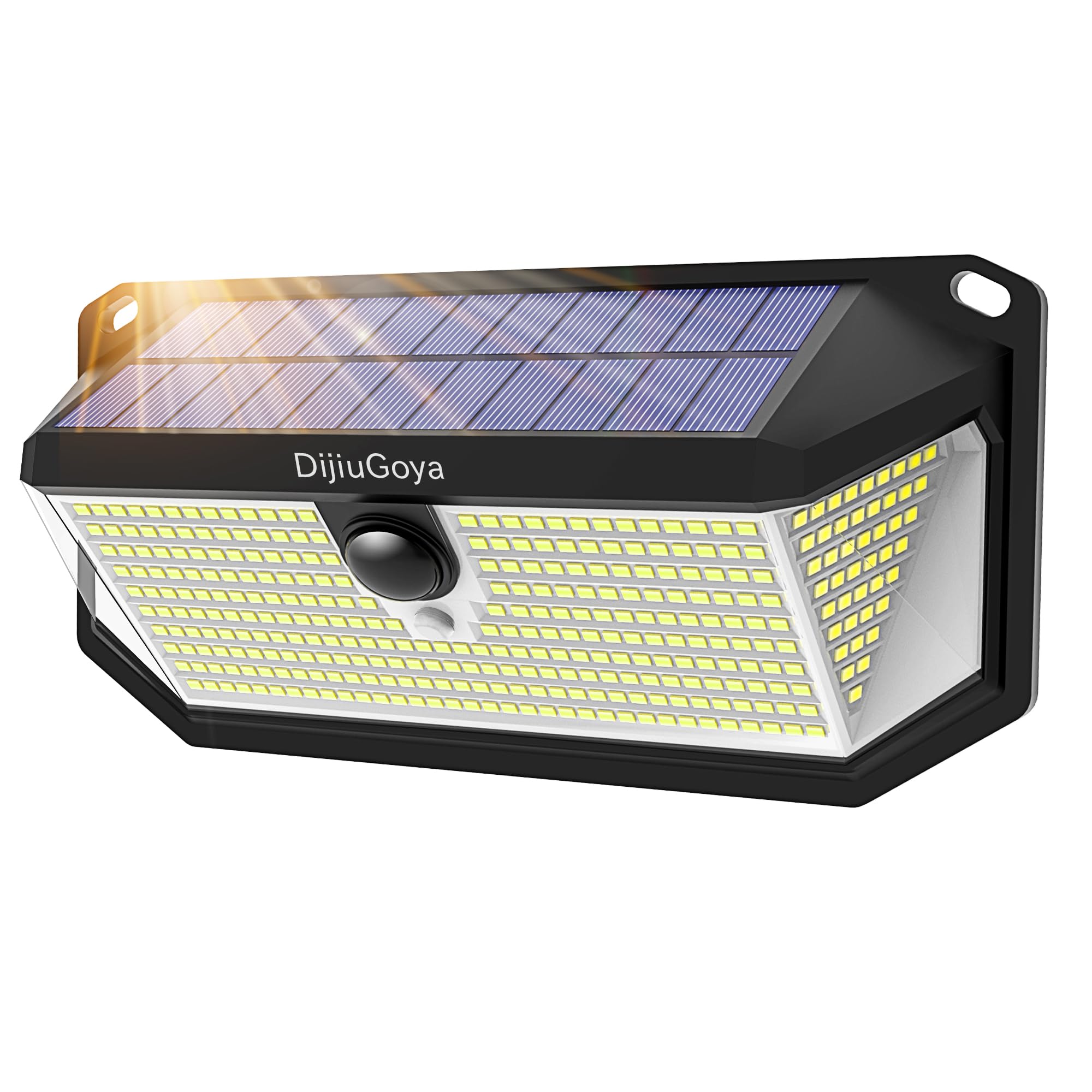 

[2023 Improved Edition] Solar Sensor Light, Outdoor, 380 LEDs, 3000 Lumens, Powerful, High-Sensitivity Motion Sensor, Solar Powered, Automatic OnOff,