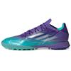 X Speedflow Round Toe Lace-Up TF (Rubber Studs) Slip-Resistant Durable Football Shoes Men Football Shoes Purple Blue GZ4729