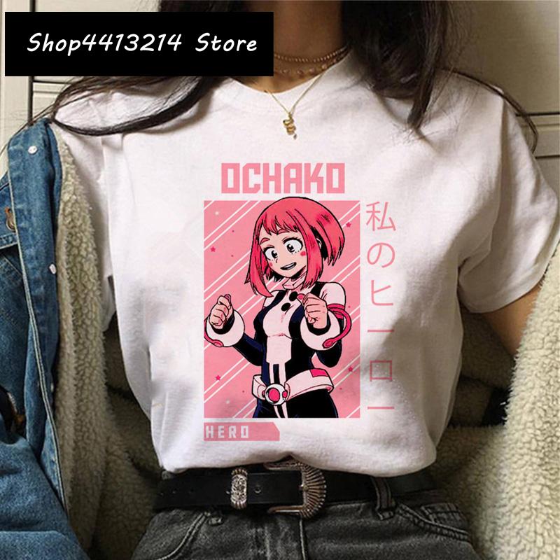 Cartoon Women My Hero Academia T Shirt Tee Funny Himiko Toga Clothing Boku No Hero Academia Harajuku 2021 Tshirt Female Ulzzang