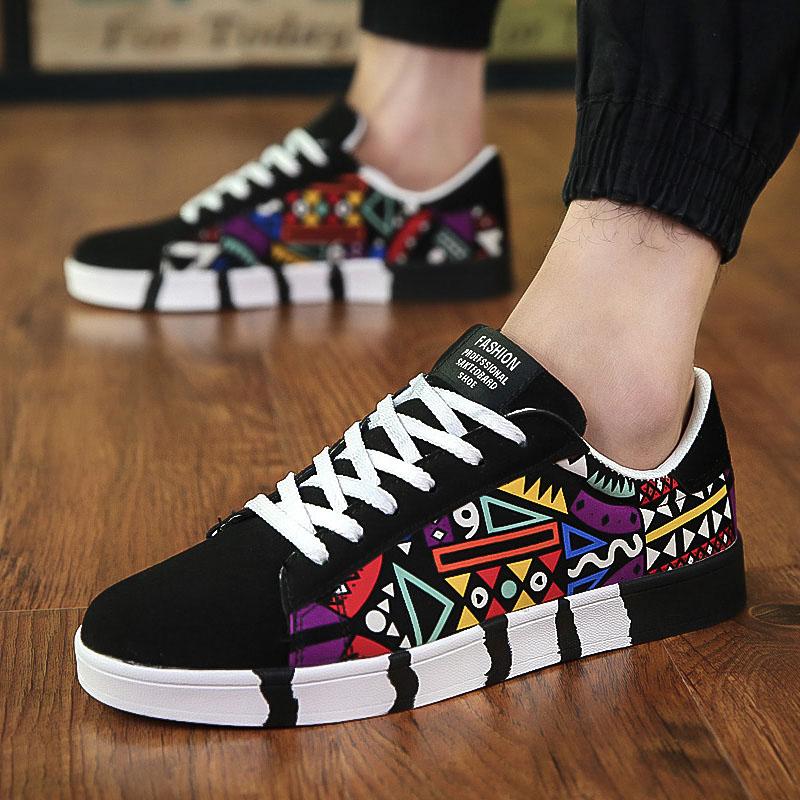 Fashion High Quality Brand Black Men Casual Shoes Hot Sale Flat Casual Men Shoes White Spring Autumn Canvas Shoes Men Casual Breathable