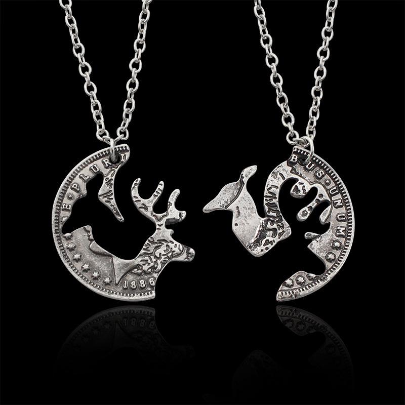 Multi-Person Diamond Heart & Letter Necklace for Girlfriends