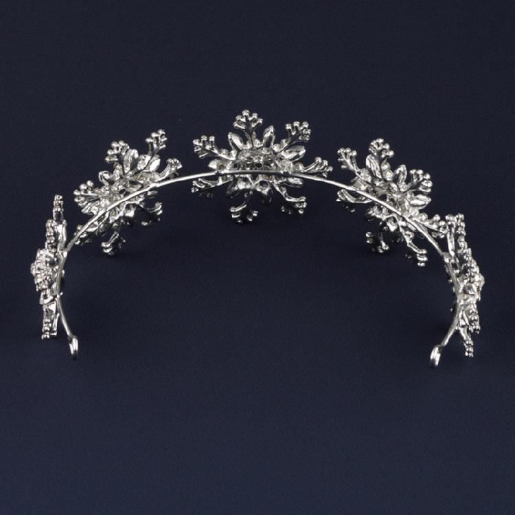 Rhinestones Snowflake Wedding Bride Hairband Crowns Headwear Styling Accessory For Bride Outdoor Indoor Ceremonies Event